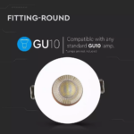 Χωνευτό φωτιστικό Spot GU10 Στρογγυλό Λευκό και ροζ χαλκός σώμα V-TAC – 3159