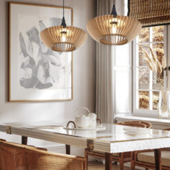 Κρεμαστό Φωτιστικό Trio Lighting COLINO  1x E27 με Ξύλινο – 315900142
