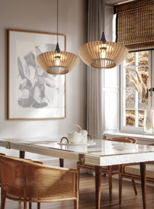 Κρεμαστό Φωτιστικό Trio Lighting COLINO  1x E27 με Ξύλινο – 315900142