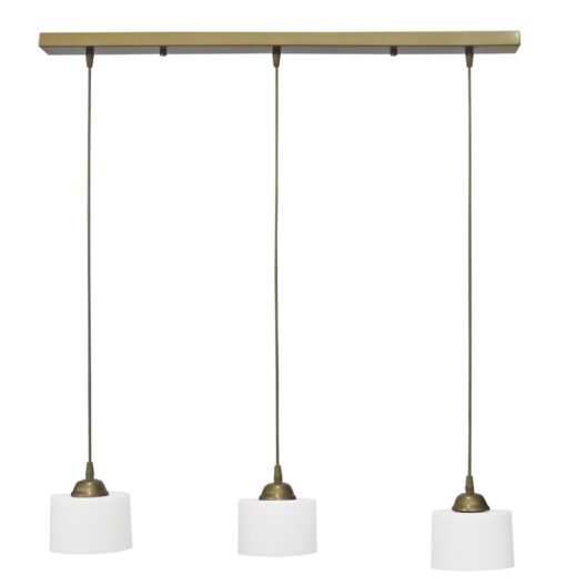 Κρεμαστό φωτιστικό 3φωτο χρυσό ματ DRUM/14 Heronia – 35-0083