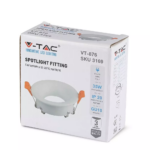 Χωνευτό φωτιστικό Spot GU10 Στρογγυλό Λευκό σώμα V-TAC – 3169