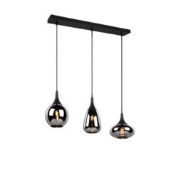 Κρεμαστό Φωτιστικό Trio Lighting LUMINA 3x E14 Μαύρο Ματ Μεταλλικό – 317000332