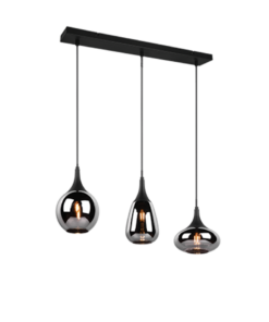 Κρεμαστό Φωτιστικό Trio Lighting LUMINA  3x E14 Μαύρο Ματ Μεταλλικό   – 317000332