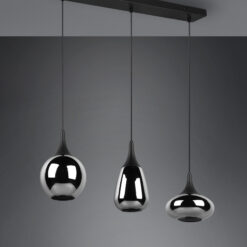 Κρεμαστό Φωτιστικό Trio Lighting LUMINA  3x E14 Μαύρο Ματ Μεταλλικό   – 317000332