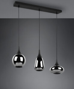 Κρεμαστό Φωτιστικό Trio Lighting LUMINA  3x E14 Μαύρο Ματ Μεταλλικό   – 317000332
