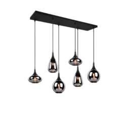 Κρεμαστό Φωτιστικό Trio Lighting LUMINA 6x E14 Μαύρο Ματ Μεταλλικό – 317000632