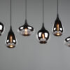Κρεμαστό Φωτιστικό Trio Lighting LUMINA  6x E14 Μαύρο Ματ Μεταλλικό   – 317000632
