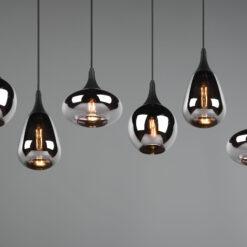 Κρεμαστό Φωτιστικό Trio Lighting LUMINA  6x E14 Μαύρο Ματ Μεταλλικό   – 317000632