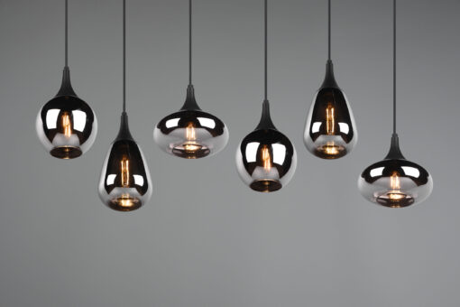 Κρεμαστό Φωτιστικό Trio Lighting LUMINA  6x E14 Μαύρο Ματ Μεταλλικό   – 317000632