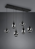 Κρεμαστό Φωτιστικό Trio Lighting LUMINA  6x E14 Μαύρο Ματ Μεταλλικό   – 317000632