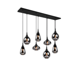 Κρεμαστό Φωτιστικό Trio Lighting LUMINA 8x E14 Μαύρο Ματ Μεταλλικό – 317000832