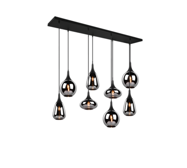 Κρεμαστό Φωτιστικό Trio Lighting LUMINA  8x E14 Μαύρο Ματ Μεταλλικό   – 317000832