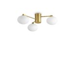 IDEAL LUX Φωτιστικό Οροφής HERMES 3xG9 Χρυσού Χρώματος – 317007