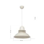 ΚΡΕΜΑΣΤΟ VINTAGE ΠΥΡΟΦΑΝΙ ΜΕΤΑΛΛΙΚΟ ZOE 1/L CREAM  Ε/27 Heronia – 34-0349