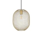 IDEAL LUX Κρεμαστό Φωτιστικό NET 1xE27 Χρυσού Χρώματος – 317267