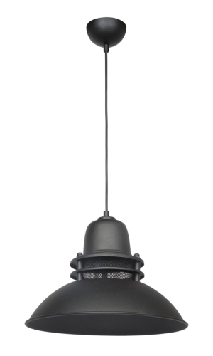 ΚΡΕΜΑΣΤΟ VINTAGE ΠΥΡΟΦΑΝΙ ΜΕΤΑΛΛΙΚΟ ZOE 1/L BLACK  Ε/27 Heronia – 34-0350