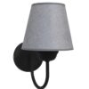 Φωτιστικό τοίχου με Αμπαζούρ Φ14  S-11/AP HAT BLACK- GREY 1L Heronia – 01-0362