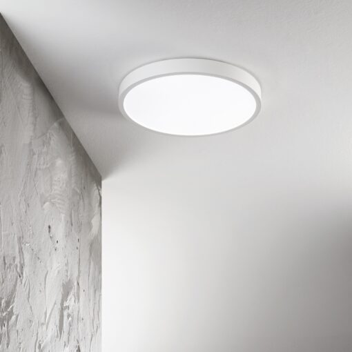 IDEAL LUX Φωτιστικό Οροφής RAY PL LED 26W 3000K-4000K IP44 Mαύρου Χρώματος – 327600