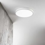 IDEAL LUX Φωτιστικό Οροφής RAY PL LED 13W 3000K IP44 Μαύρου Χρώματος- 327563