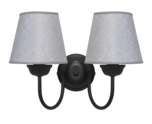 Φωτιστικό τοίχου S-11/AP HAT BLACK – GREY 2L ΑΜΠΑΖΟΥΡ Φ14 Heronia – 01-0364