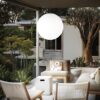 IDEAL LUX Κρεμαστό Φωτιστικό SOLE 1xE27 IP44 Λευκού Χρώματος – 318837