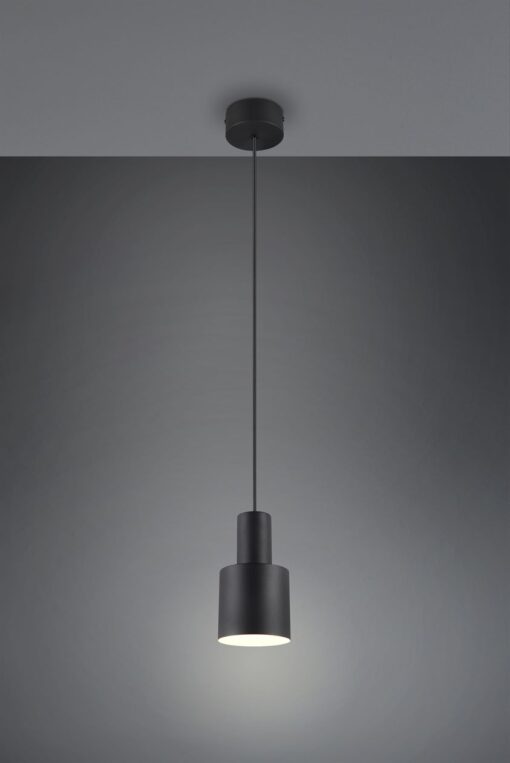 Κρεμαστό Φωτιστικό Σποτ Μαύρο Ματ AGUDO 1x E27 Trio Lighting – 319400132