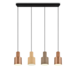 Κρεμαστό Φωτιστικό Trio Lighting 4xE27 Καφέ Χρώματος – 319400417
