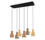 Κρεμαστό Φωτιστικό Trio Lighting 6xE27 Καφέ Χρώματος – 319400617