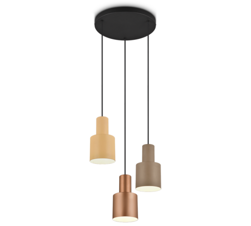 Κρεμαστό Φωτιστικό Trio Lighting 3×27 Καφέ Χρώματος – 319430317