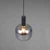 Κρεμαστό Μονόφωτο Μαύρο Ματ & Γυαλί DIVA 1xE27 Trio Lighting – 319800132