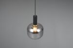 Κρεμαστό Μονόφωτο Μαύρο Ματ & Γυαλί DIVA 1xE27 Trio Lighting – 319800132