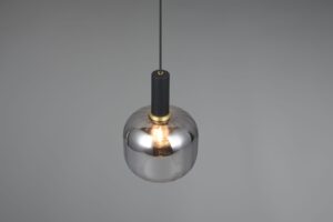 Κρεμαστό Μονόφωτο Μαύρο Ματ & Γυαλί DIVA 1xE27 Trio Lighting – 319800132