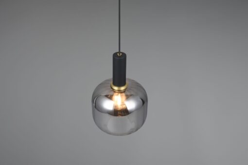 Κρεμαστό Μονόφωτο Μαύρο Ματ & Γυαλί DIVA 1xE27 Trio Lighting – 319800132