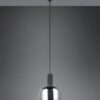 Κρεμαστό Μονόφωτο Μαύρο Ματ & Γυαλί DIVA 1xE27 Trio Lighting – 319800132