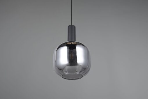 Κρεμαστό Μονόφωτο Μαύρο Ματ & Γυαλί DIVA 1xE27 Trio Lighting – 319800132