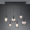 Πολύφωτο Οροφής Ράγα Μαύρο Ματ & Γυαλί DIVA 6xE27 Trio Lighting – 319800632