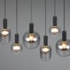 Πολύφωτο Οροφής Ράγα Μαύρο Ματ & Γυαλί DIVA 6xE27 Trio Lighting – 319800632