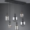 Πολύφωτο Οροφής Ράγα Μαύρο Ματ & Γυαλί DIVA 6xE27 Trio Lighting – 319800632