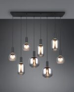 Πολύφωτο Οροφής Ράγα Μαύρο Ματ & Γυαλί DIVA 8xE27 Trio Lighting – 319800832