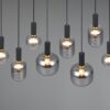 Πολύφωτο Οροφής Ράγα Μαύρο Ματ & Γυαλί DIVA 8xE27 Trio Lighting – 319800832