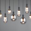 Πολύφωτο Οροφής Ράγα Μαύρο Ματ & Γυαλί DIVA 8xE27 Trio Lighting – 319800832