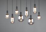 Πολύφωτο Οροφής Ράγα Μαύρο Ματ & Γυαλί DIVA 8xE27 Trio Lighting – 319800832