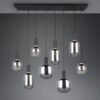 Πολύφωτο Οροφής Ράγα Μαύρο Ματ & Γυαλί DIVA 8xE27 Trio Lighting – 319800832