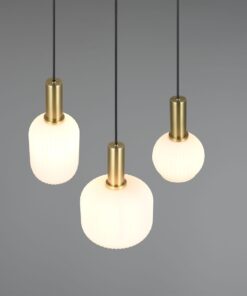 Πολύφωτο Οροφής Ροζέτα Μαύρο Ματ & Οπάλ Γυαλί DIVA 8xE27 Trio Lighting – 319830308