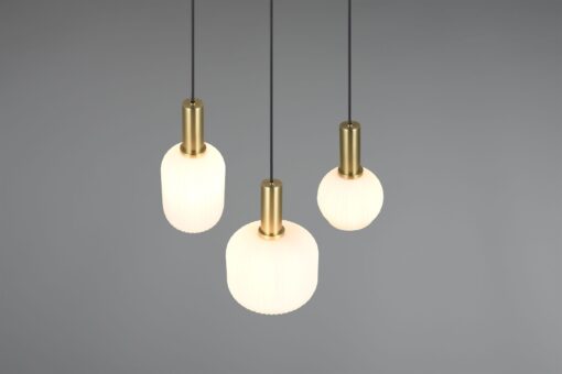 Πολύφωτο Οροφής Ροζέτα Μαύρο Ματ & Οπάλ Γυαλί DIVA 8xE27 Trio Lighting – 319830308