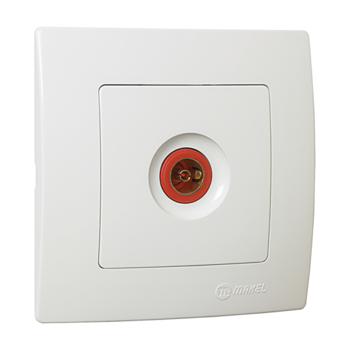Πρίζα TV διελεύσεως λευκή Makel Lillium Natural Kare – 32001007