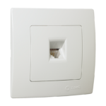 Πρίζα τηλεφώνου RJ11 μονή λευκή Makel Lillium Natural Kare – 32001014