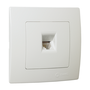 Πρίζα τηλεφώνου RJ11 μονή λευκή Makel Lillium Natural Kare – 32001014