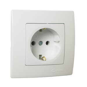 Πρίζα σούκο βακελίτου λευκή Makel Lillium Natural Kare – 32001028