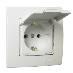 Πρίζα σούκο με καπάκι βακελίτου λευκή Makel Lillium Natural Kare – 32001029